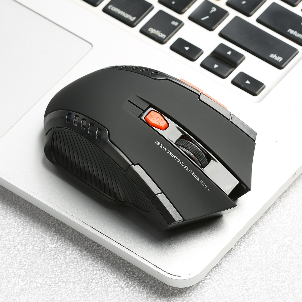 Wireless Mouse USB Computer Mouse 2.4G Portable Mobile Optical Office Mouse Adjustable DPI Levels for Notebook PC Laptop MacBook: black