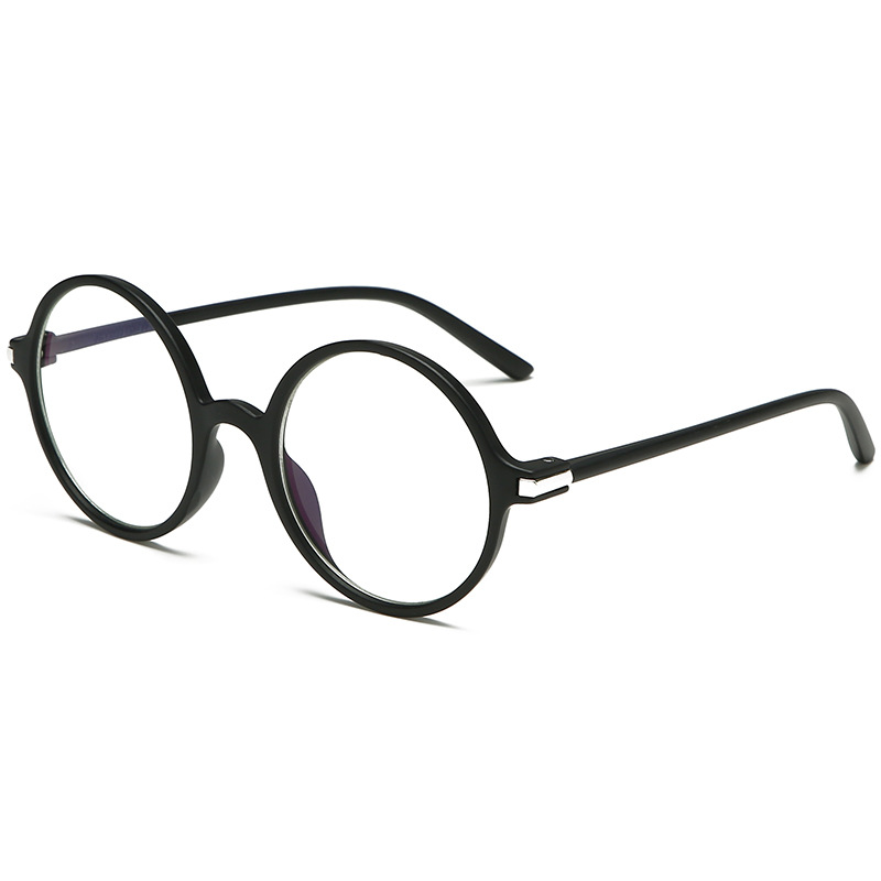 Montura de gafas con luz azul para hombre y mujer, montura de lentes transparentes, redondas, Vintage,