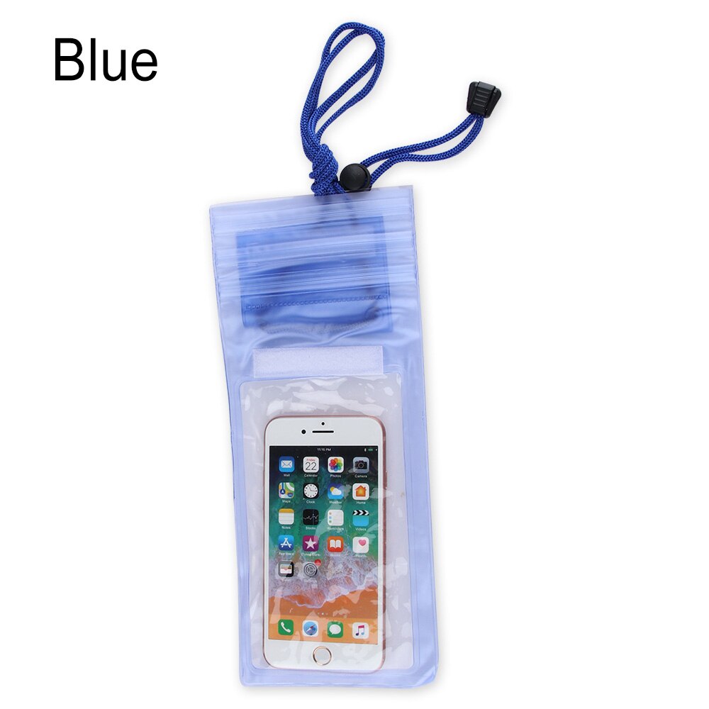 1PC Environmental Universal Under Water Proof Dry Pouch Bag Case Cover Protector Holder For Cell Phone: blue-1