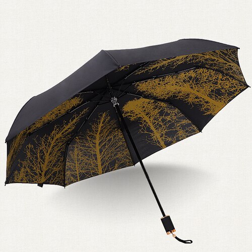 Automatische Sonnenschirm Uv Schutz Traditionellen Holz Griff Regenschirm Malerei Stoff Sonnenschirm Paraguas Frauen Regenschirm AB50UB: Style9