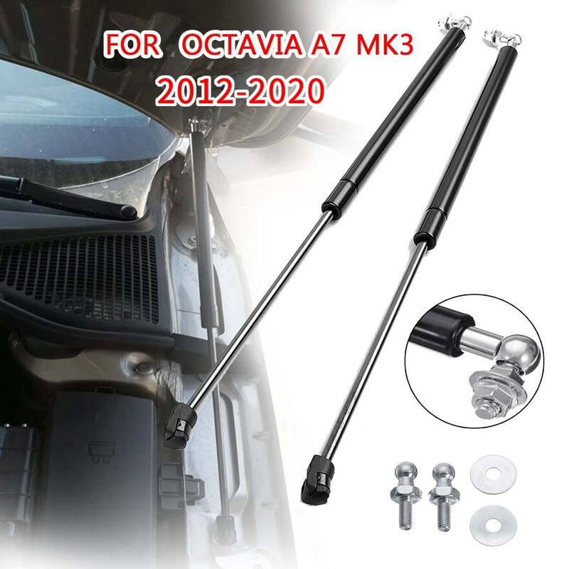 Amortiguador delantero de Gas para coche de 2 uds, soporte de amortiguador para Skoda Octavia A7 MK3 -: Default Title