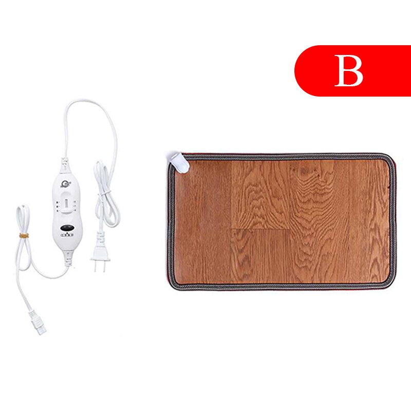 Adjustable Leather Heating Foot Mat Warmer Electric Heating Pads Feet Leg Warmer Carpet Thermostat Home Office Warming Tools: B