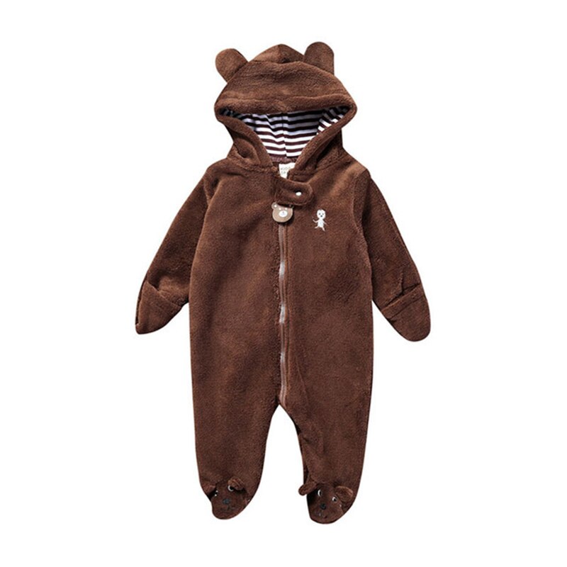 0-9M Dier Algehele Kleding Schattige Baby Rompertjes Winter Baby Baby Jongens Meisjes Romper Hooded Blauw Wit Jumpsuit warme Dikke Outfit: R0329 / 9m
