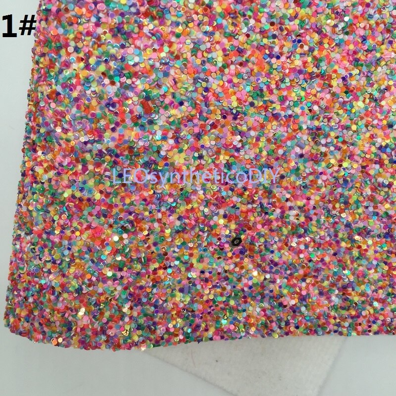 Mini Roll 30x134CM Glitter Fabirc, Chunky Glitter Leer, glitter Leer Roll Voor Maken Bows LEOsyntheticoDIY SK285