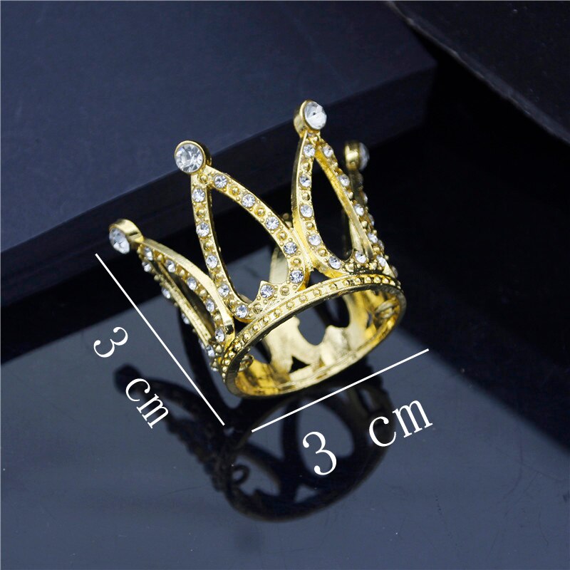 Small Metal Crown for Boys Girls Baby Birthday Prom Tiaras Pearls Hair Jewelry Baby Cake Ornaments Head Accessories: 09