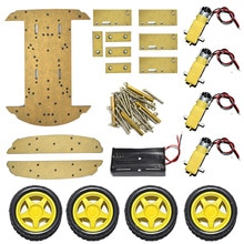 2 capas 4WD chasis de coche inteligente Tracción en las cuatro Ruedas kit de coche inteligente para arduino chasis DIY Kit