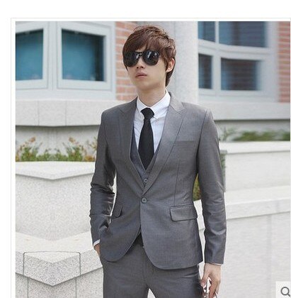 (Jacket+Pant+Vest): gray / XXXL