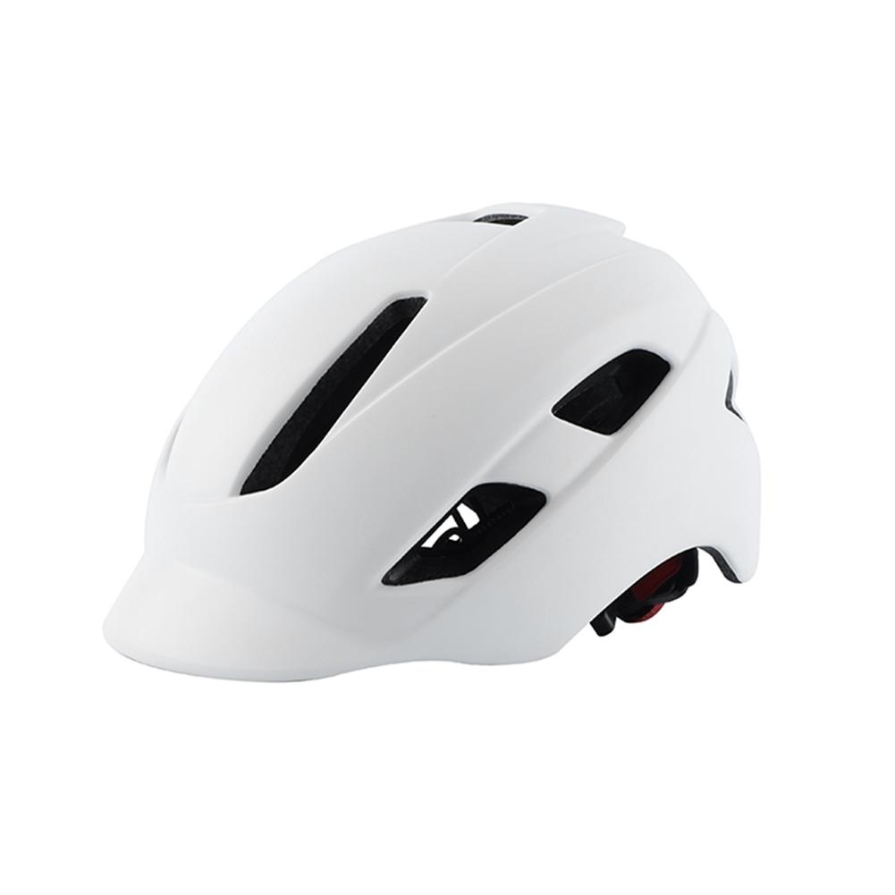 Bike Helmet Cycling EPS Skid Lid with Chin Strap Sports Brain Bucket for Men Women Rollerblading Skating: White