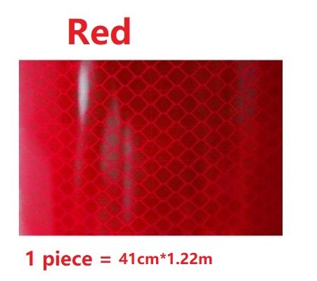 EGP Microprism Engineering Super Reflective Sheeting PET Self-adhesive Road Traffic Sign Material Class II Night Warning Films: Red 41cm wide