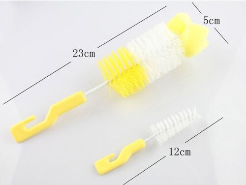 Home Hook Style Handle Milk Milk Bottle Nipple clean brush 2 in 1