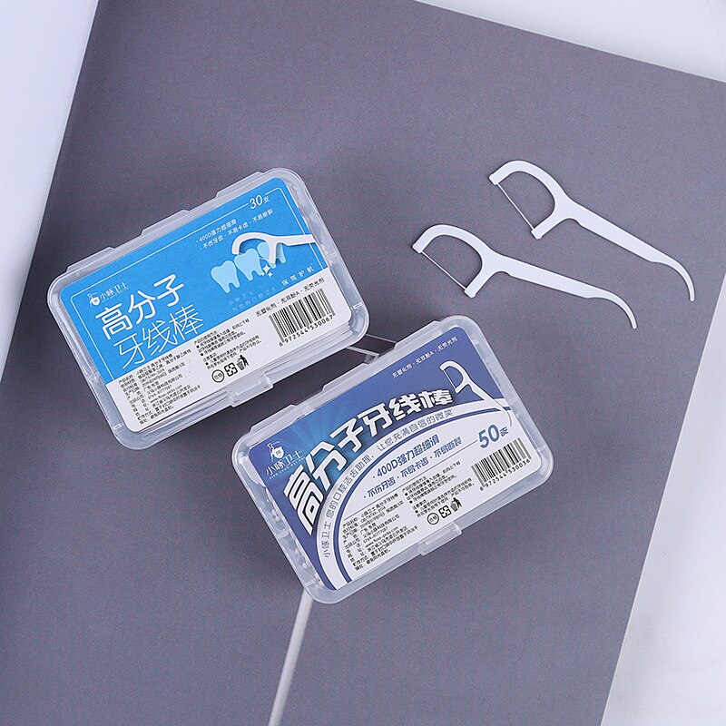 100/50/30pcs Superfine Dental Floss Stick Interdental Cleaning Line Children's Dental Care Flat Line Flossing Plastic Toothpicks