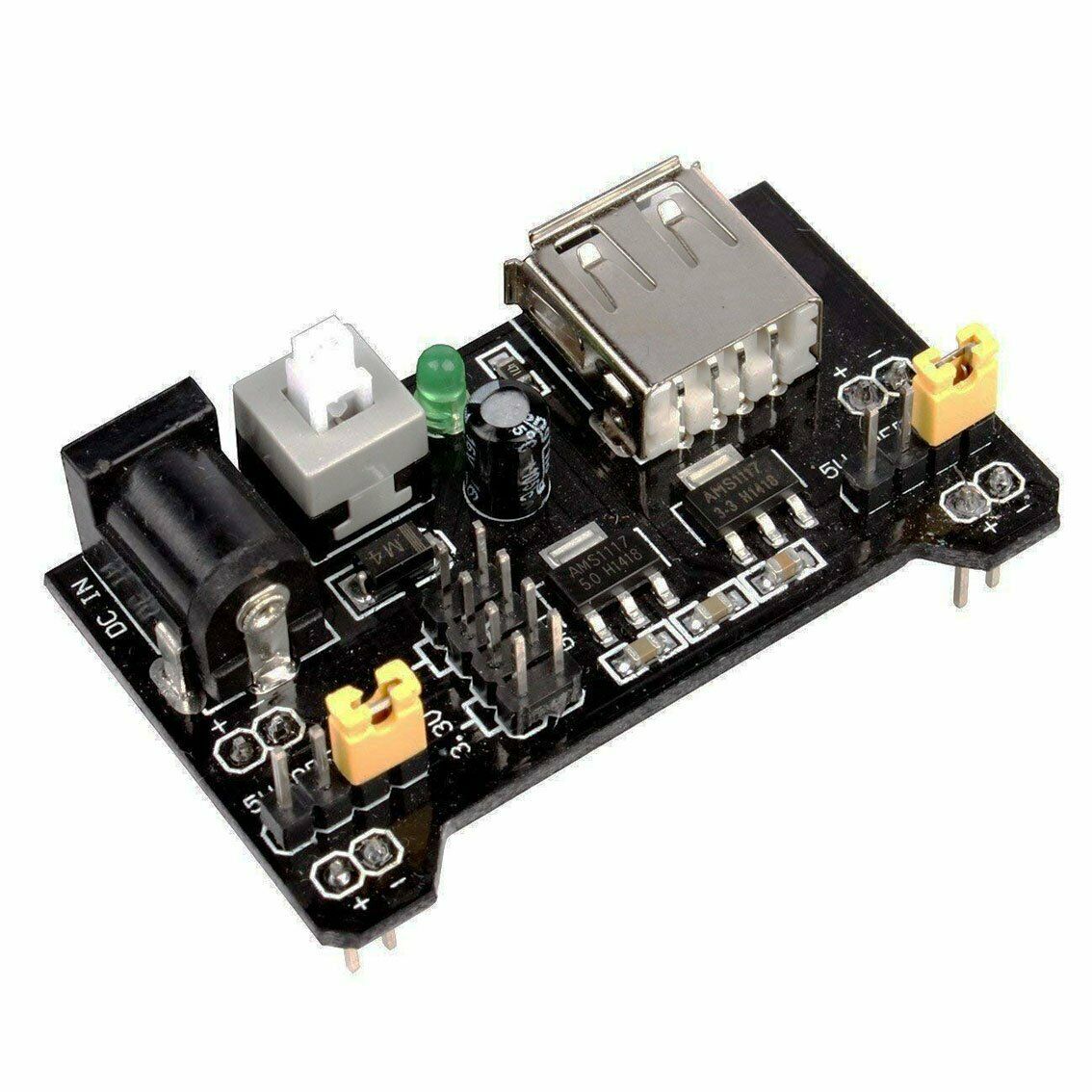 MB102 Breadboard Power Supply Black - Pack of 5
