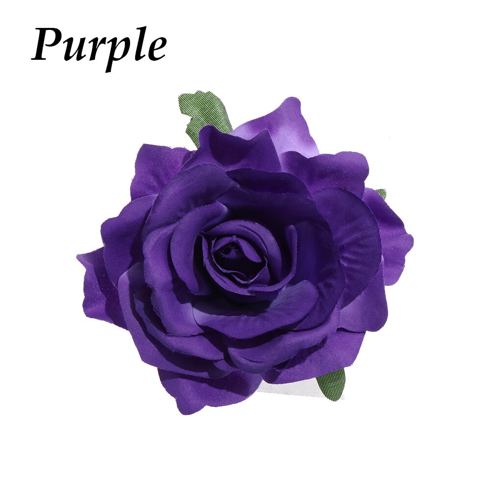 1 PC Chic Bridal Rose Flower Hairpin Wedding Bridesmaid Brooch Party Hair Clip Barrettes Accessories bijoux femme: Imitation Rhodium Plated