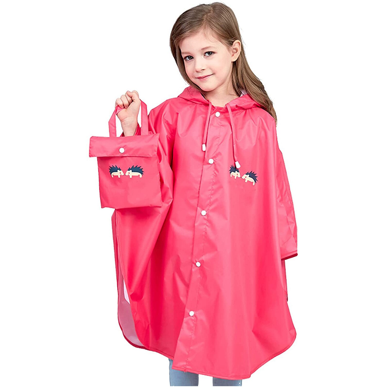 Chubasquero impermeable para niños y niñas, chaqueta impermeable con de dibujos animados en 3D para exteriores