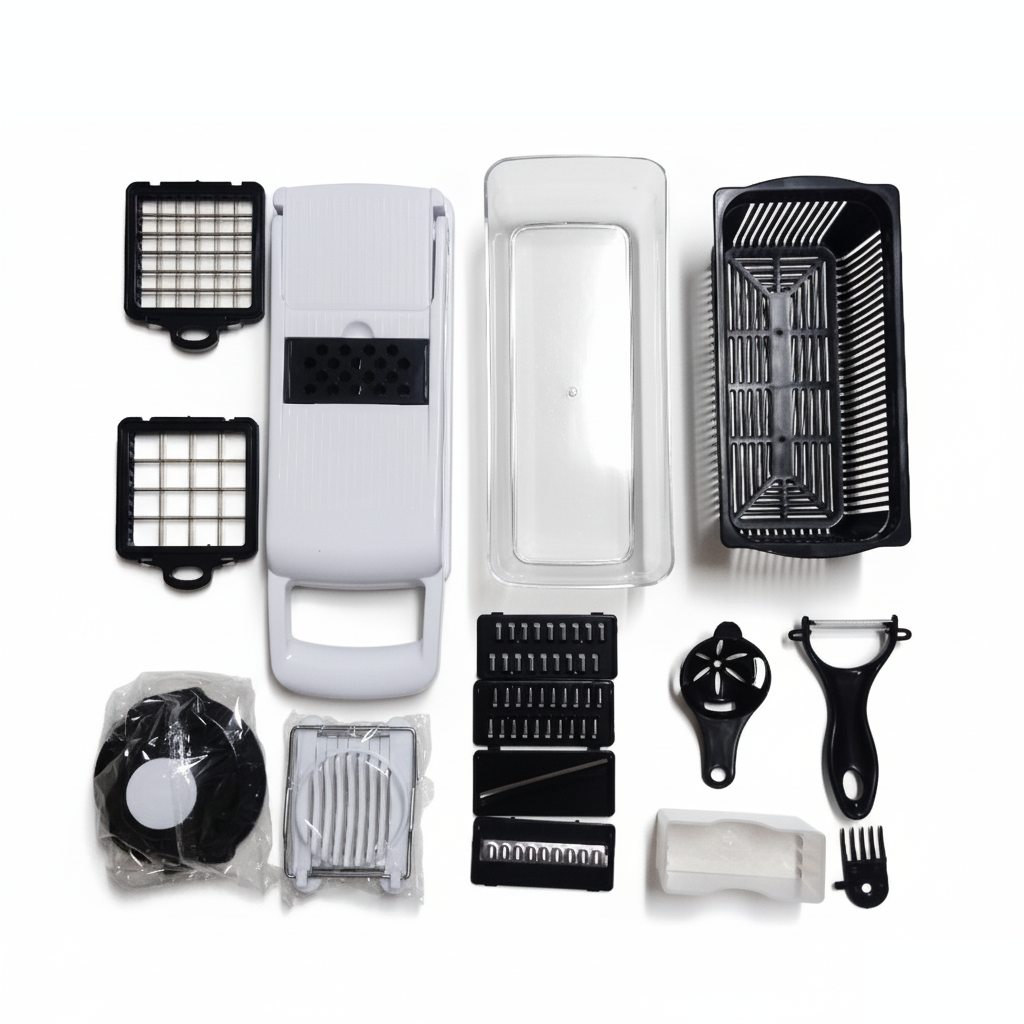 12 i 1 multifunksjonell grønnsakskutter matkutter potetskiver gulrotriver løkriver salatkutter kjøkkenutstyr