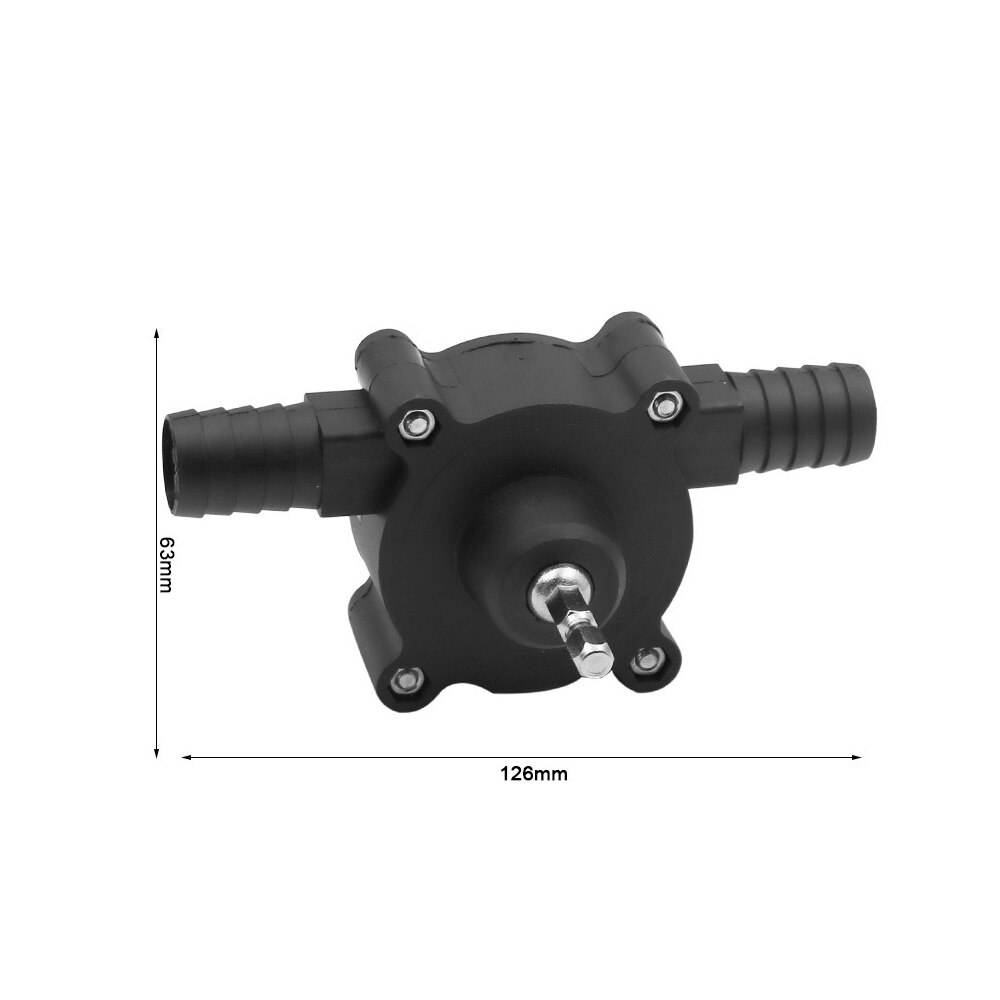 Portable Electric Drill Powered Water Pump Self-priming Transfer Oil Pumps for Fuel Liquid Transfer Hose Clamps Connectors Set