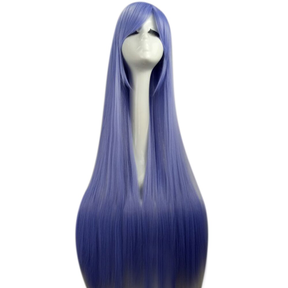 Hairjoy orange grøn lilla kostume fest cosplay paryk lang glat syntetisk hår parykker 15 farver tilgængelige