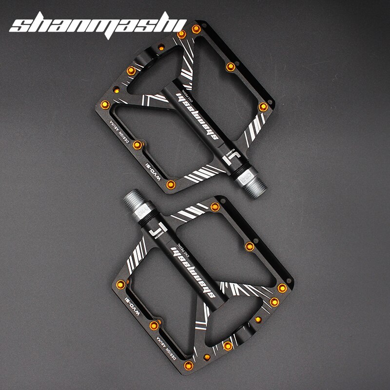 SMS S1 Fahrrad Pedale 8 Lagerbier Breite Nicht-Unterhose Luftfahrt Aluminium Legierung Fahrrad Pedal Ultra-dünne MTB Pedal Mit Fesseln