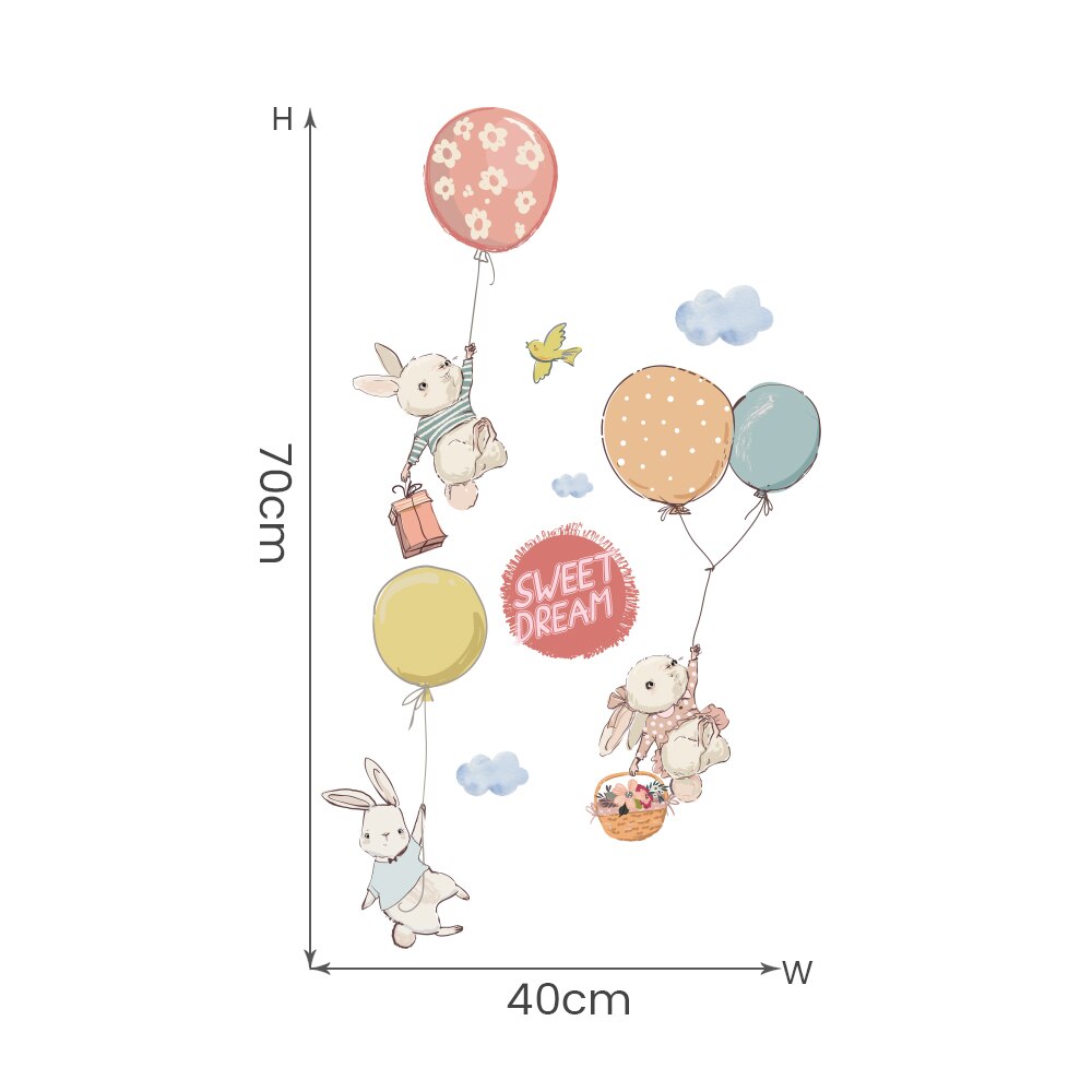 DKtie 40x60cm children's room stickers various patterns cute cartoon door stickers corner stickers baby room home decoration: A