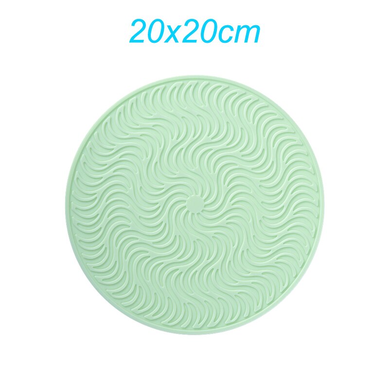 Tapis de vidange antidérapant en Silicone, tapis de séchage pour casseroles de cuisine, tapis de vidange Anti-brûlure, dessous de verre, ustensiles de cuisine: BLEU CIEL