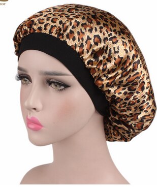 Womens Night Sleep Shower Cap Hair Cover Bath Accessories Hat Head Wide Nightcap: E