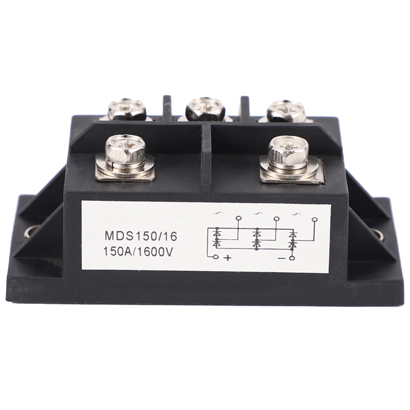 MDS150A 3-Phase Diode Bridge Rectifier 150A Amp 1600V Copper 150 Celsius 80X40x33mm Metal Case Diode Bridge Control