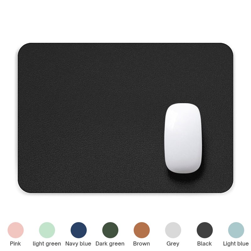 Pu lær musematte antiskli vanntett musematte 25*21cm til pc datamaskin tastaturmatte spilling kontortilbehør skrivebordssett