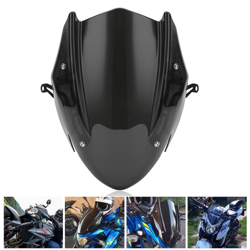 for Suzuki GSX-S750 GSXS750 GSXS 750 Windscreen Windshield Shield Screen with Bracket Motorcycle Accessories