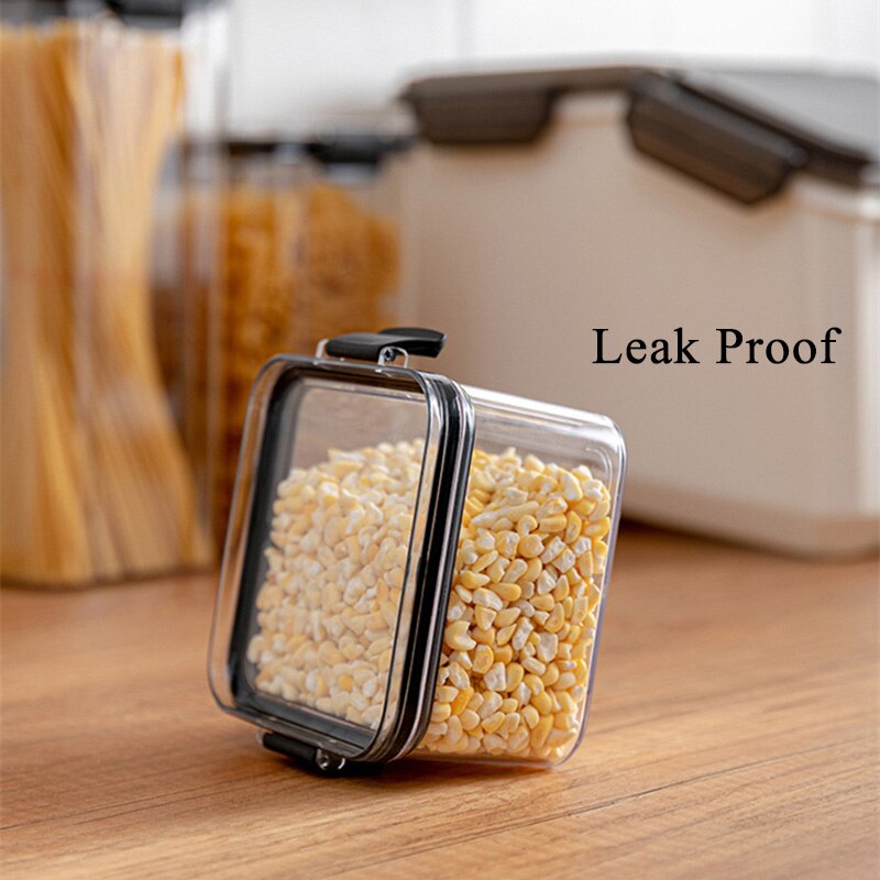 Airtight Food Storage Containers Set with Lids Plastic Dry Food Canisters for Kitchen Pantry Organization and Storage fridge can
