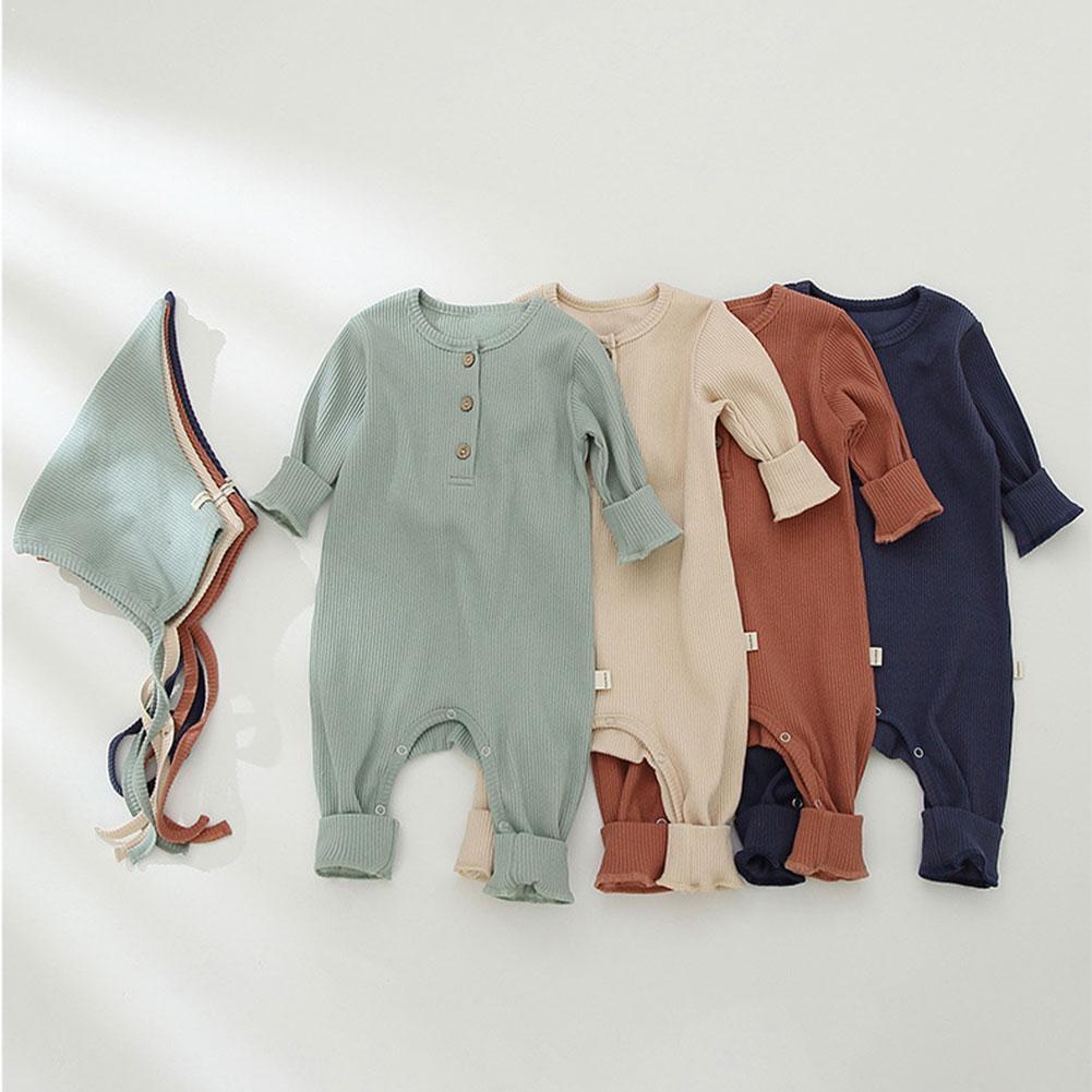 Einfarbig einteiliges Strampler Für Kleinkinder Und freundlicher Für freundlicher Kleidung Und Hause Pyjama Herbst Furz in h0S4