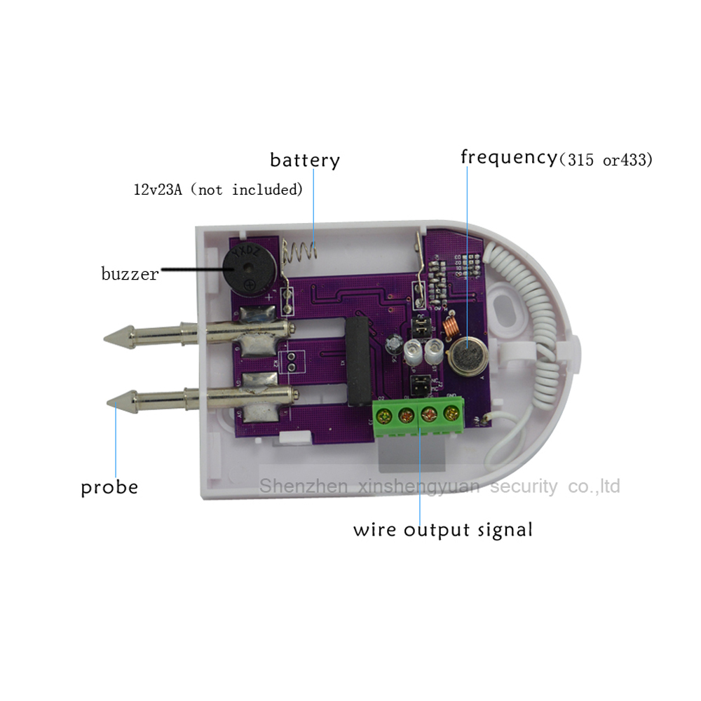 Wireless Water Leakage Sensor Detector for wireless Security GSM alarm system 433mhz