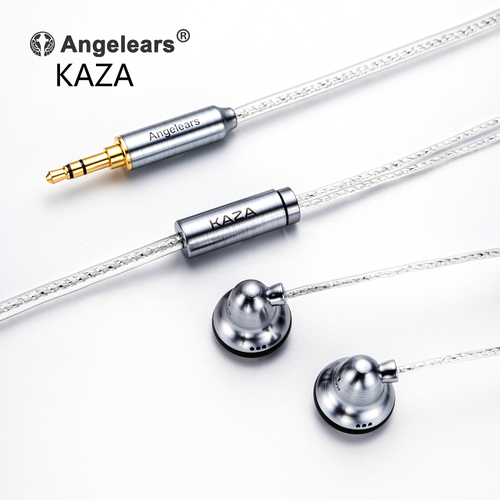 Angelears KAZA 15mm Dynamic Driver Flat In-ear Earphones High Sound Comfortable Wearing Wired earbuds: Red