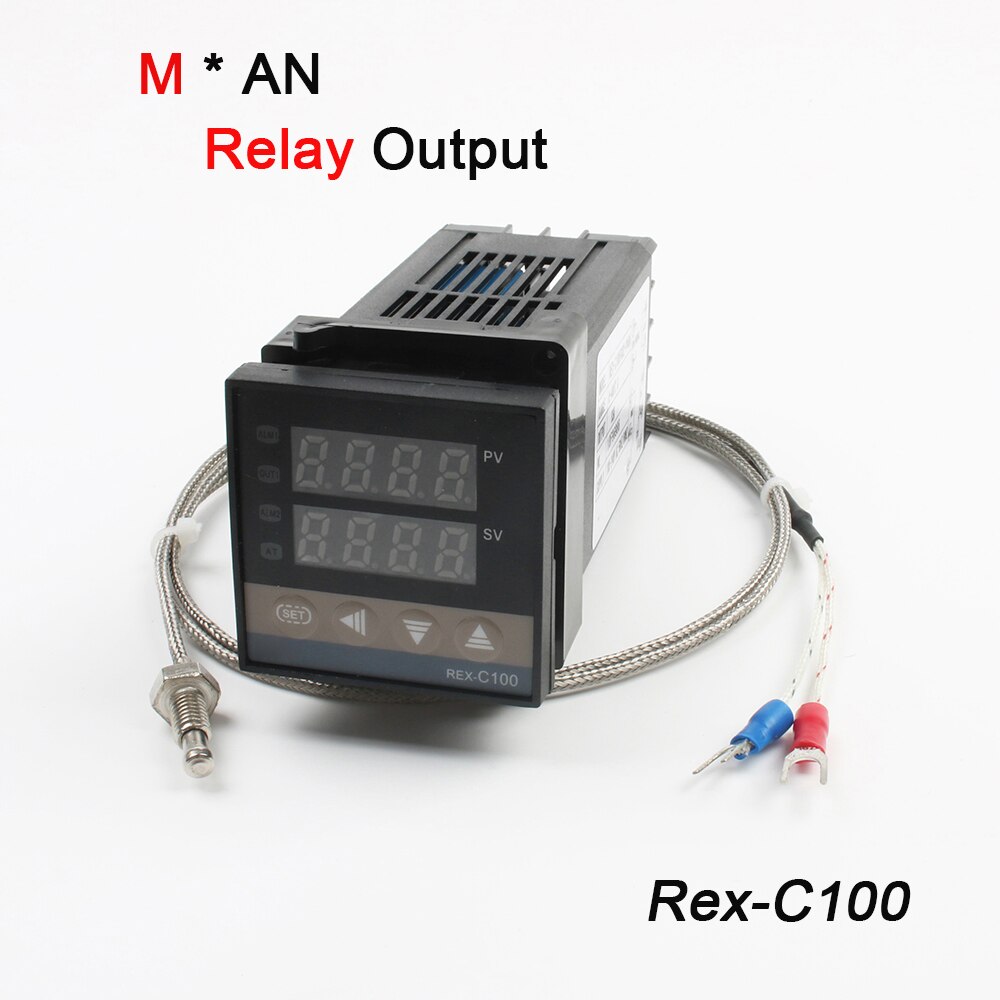 REX-C100 digital pid controlador de temperatura termostato ssr saída + max.40a ssr relé + k sonda termopar: Set 2