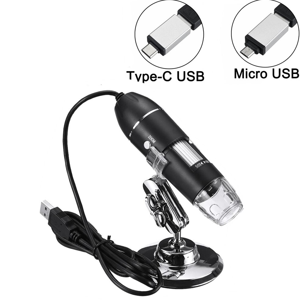 3 in 1 1600X 8 LED Digital 2MP HD Soldering Microscope Magnifier Video Camera with Stand for Soldering Instrument: 2 in one1000X