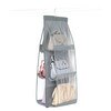 Opvouwbare hangtas met 6 zakken, opvouwbare tas met 3 lagen, tas voor handtas, organizer voor deur, diversen, opbergvak, hanger voor in de kast: F