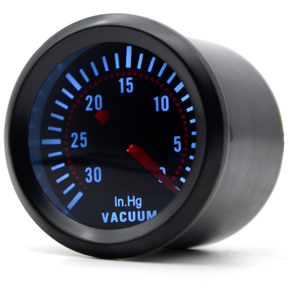2'' 52mm Universal Smoke Lens Vacuum Gauge 0-30 In.Hg Vacuum meter LED Meter Car Gauge