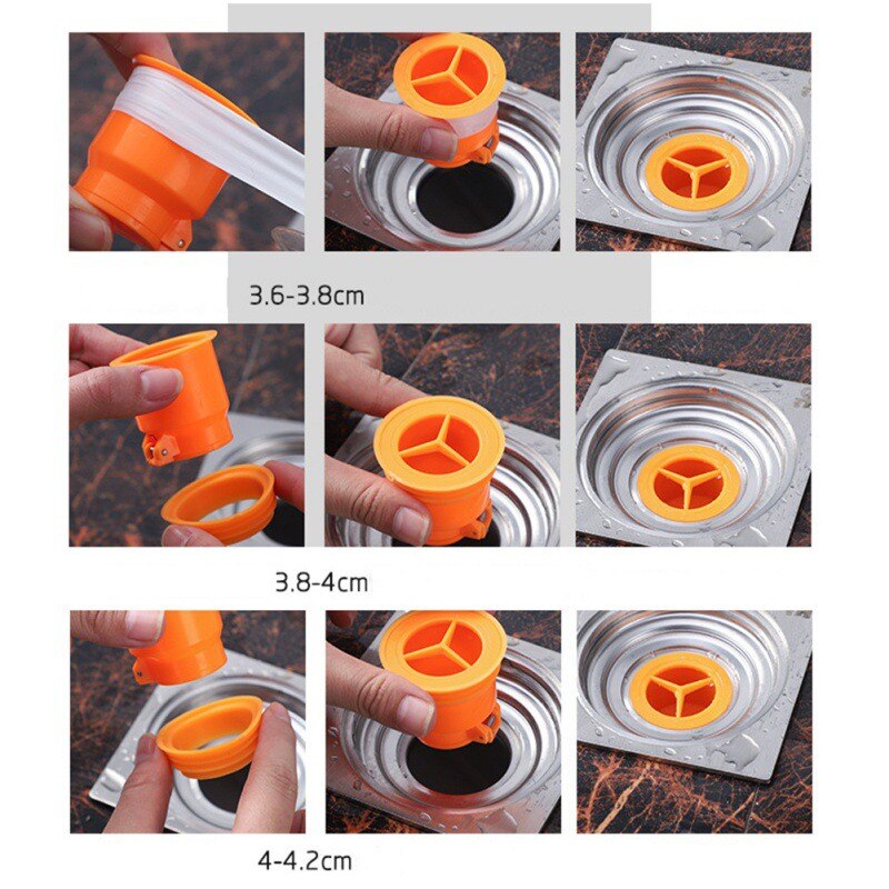 Bathtub Plug for Bath Shower Floor Drain Sewer for Sink Strainer Bathroom Trap Siphon Plug Anti Odor Kitchen Sink Accessory