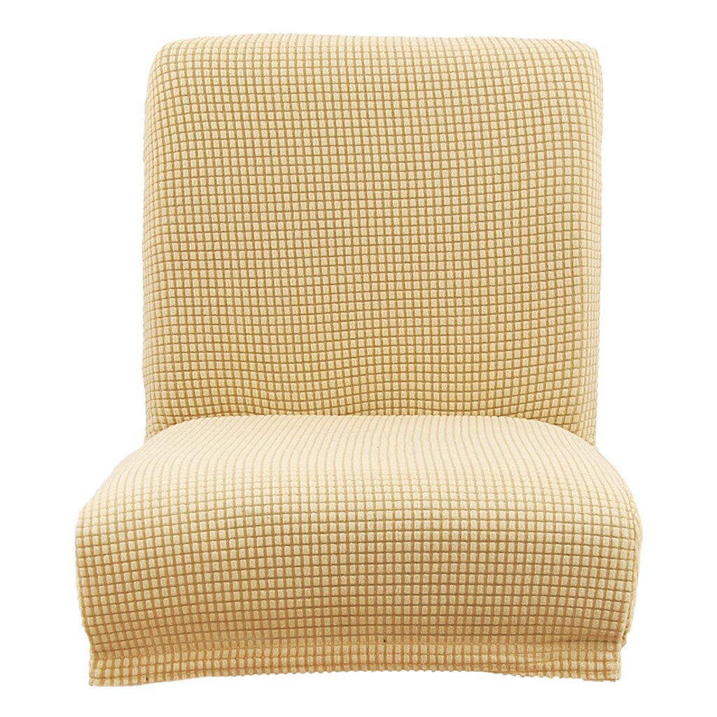 Jacquard stretch stol betræk slipcovers til lav kort ryg stol barstol stol: Beige