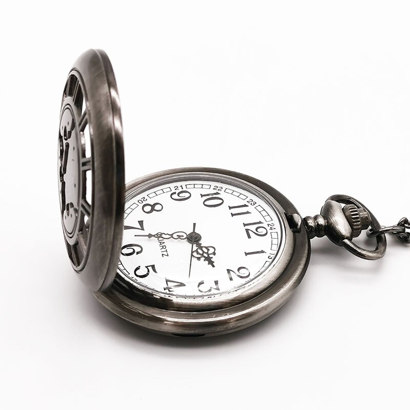 Steampunk Hollow Case Pattern Quartz Pocket Watch women men Analog Pendant Chain Pocket Fob Watches mens for men