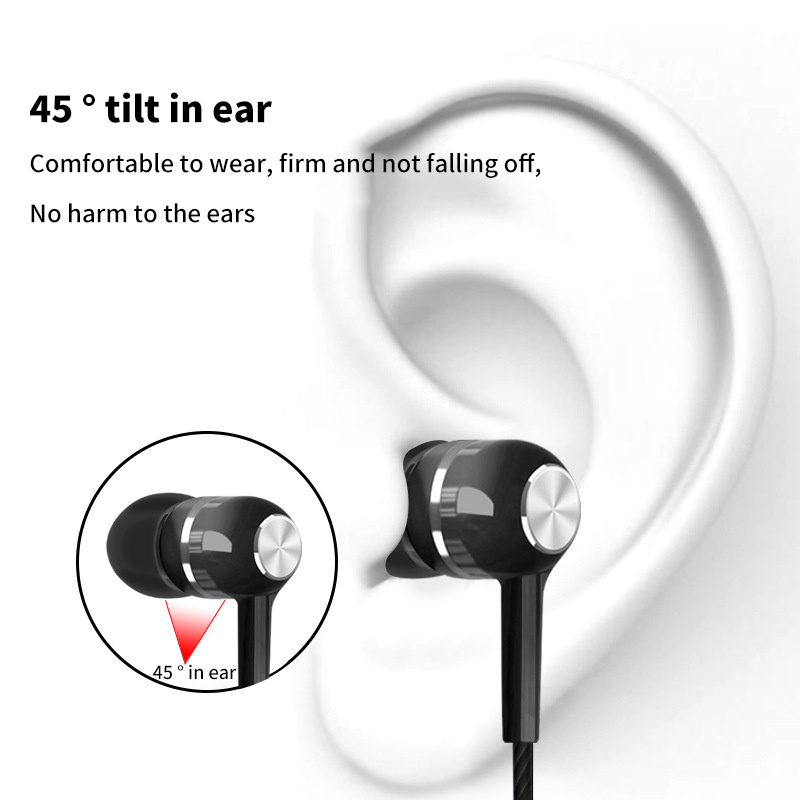 Mobile Phone Wired Headphones In-ear Simple With Mic TYPE-C Silicone Ear Tips Business Wired Headset Heavy Bass Music Earphone