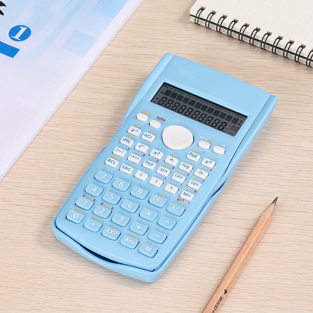 Calculator Engineering 12 Digits 2 Line Display Function Calculating Mathematics Accounting Pattern Random Mint Green