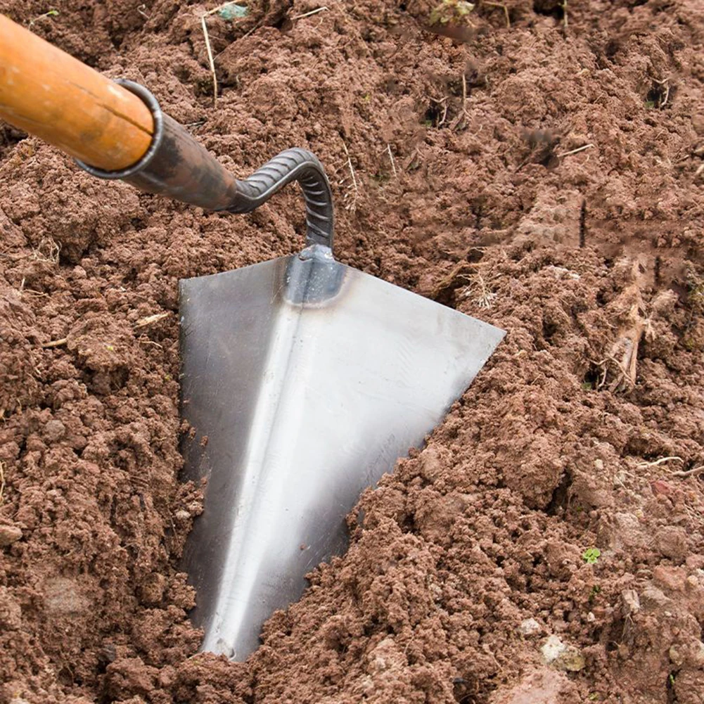 Triângulo de ponta pequena enxada para fazenda, torneamento de terra Solo solto Arado manual Arado manual Ferramentas de jardim Ferramentas agrícolas