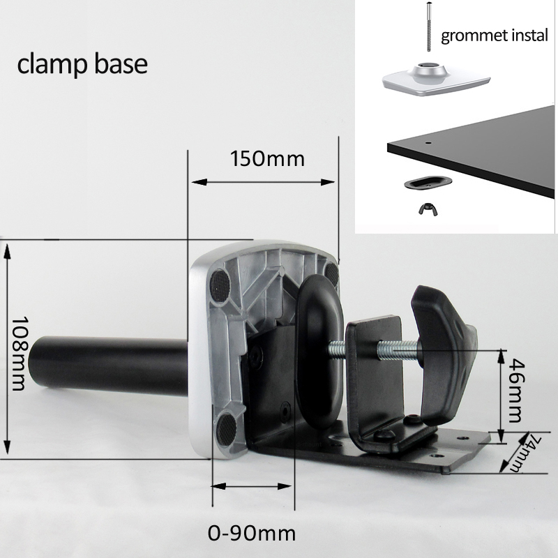 DL-8012 10&quot;-32&quot; LCD monitor wall mount bracket TV stand aluminum 360 rotate full motion pivot double stretchable arm 1-10kg