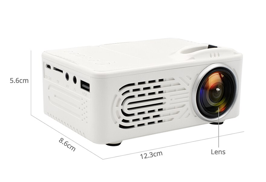 HD1080 Mini Battery Projector LCD LED Portable Projector Home Theatre Cinema LED USB Kids Child Video Media Player Portable