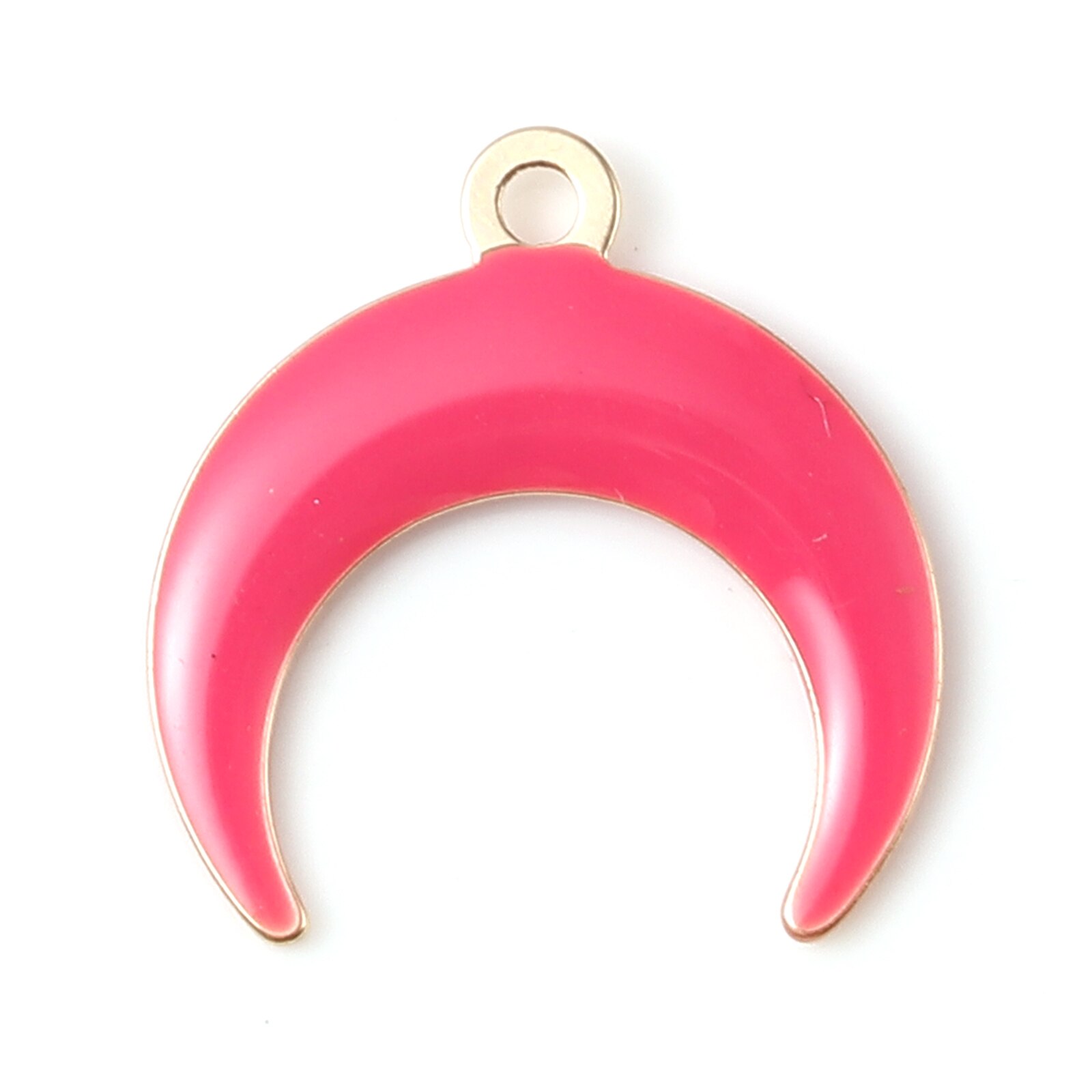 5 sztuk galaktyka księżyc stylu uroki wisiorek dla tworzenia biżuterii kolorowe pół księżyc dwustronne emaliowane cekiny wisiorek naszyjnik DIY: 12