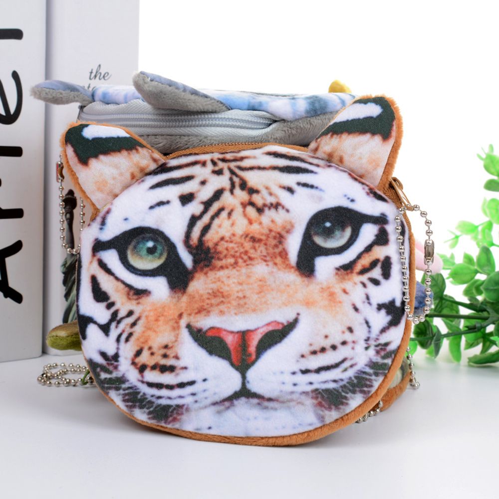 ¡Novedad! Cartera monedero de mujer con estampado 3D de gatos y perros, monedero pequeño y bonito con cremallera: L