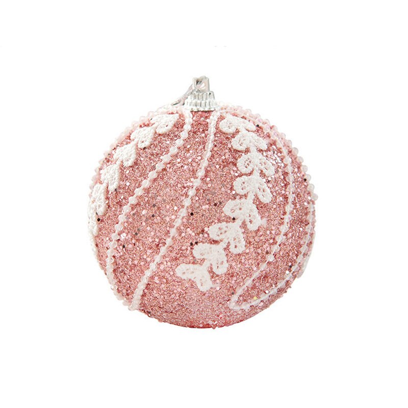 8cm lyxiga julkulor kristall glitter paljetter skum xmas tree hängande hänge xmas ball år fest dekorer: 13