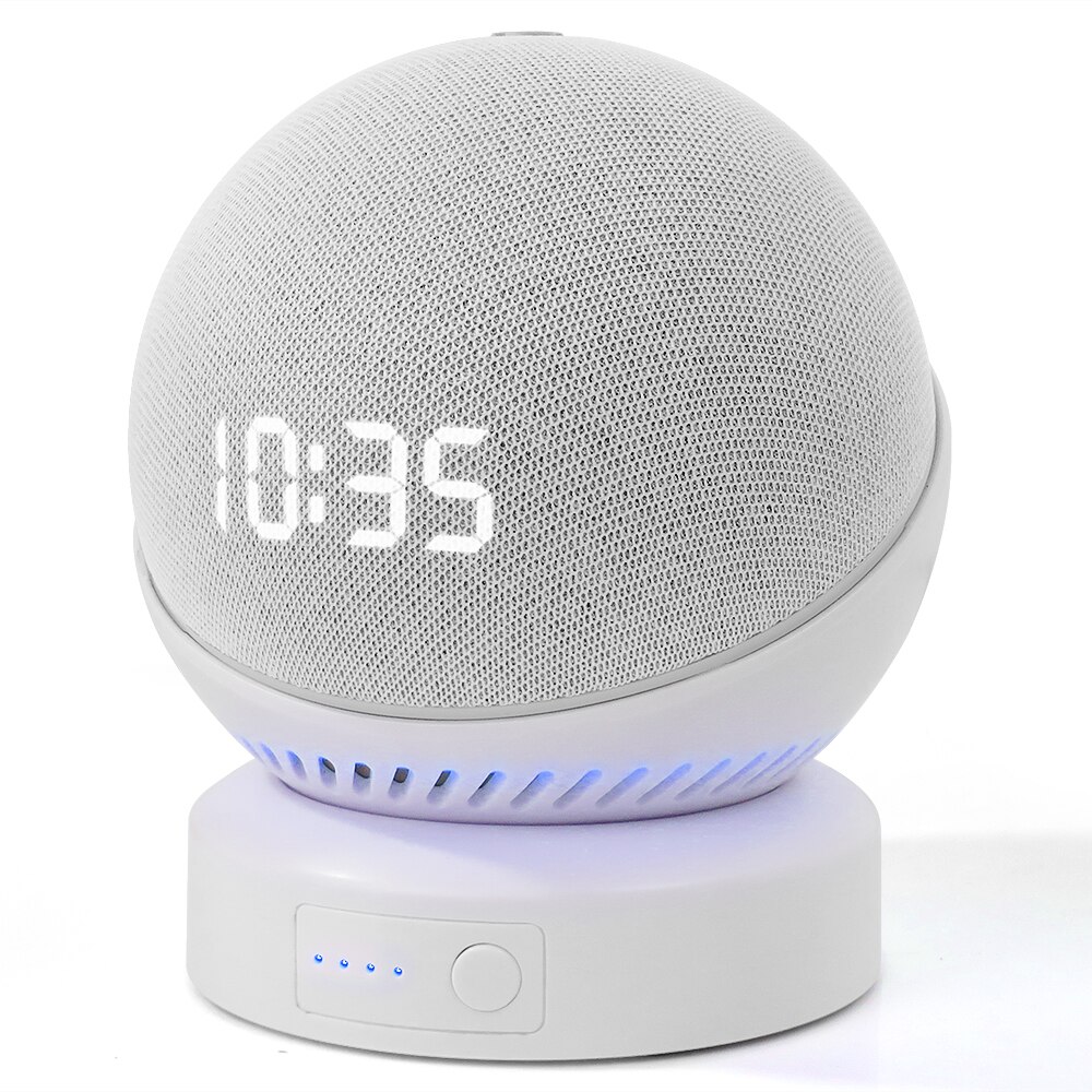 Base de batterie pour Echo Dot 4e génération, haut-parleur Alexa, chargeur sans fil Portable, batterie d&#39;alimentation, support