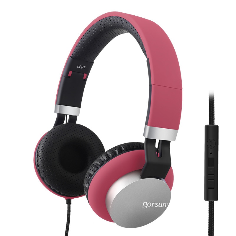 Gorsun  gs789 bekabelde hoofdtelefoon met microfoon headset bas hifi geluid muziek voor volumeregeling