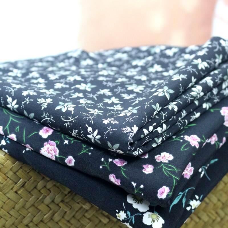 Chiffon Fabric By The Meter Floral Printed Micro Elastic Opaque Dress Skirt Flowers Summer Fabrics Breathable for Sewing Brocade